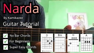 narda guitar tutorial  kamikazee  Super Easy Chords  For Beginners [upl. by Novihs]