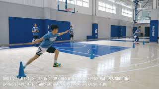 Defensive stance and defensive slides in basketball episode 11 training drills [upl. by Danaher]