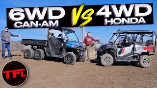 Do More Wheels Get You More Places CanAm Defender 6x6 XT vs Honda Pioneer 10005 Trail [upl. by Dnalon]