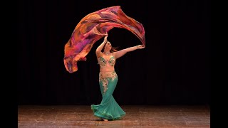 Francesca Colella  Bellydance Veil and Iraqi Drum Solo [upl. by Aneral]