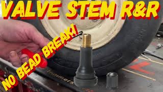 HOW TO REPLACE A VALVE STEM WITHOUT BREAKING THE TIRE BEAD [upl. by Agemo948]