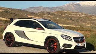 2015 Mercedes GLA 45 AMG Edition 1 test review driving fun  Autogefühl [upl. by Ahsertal]