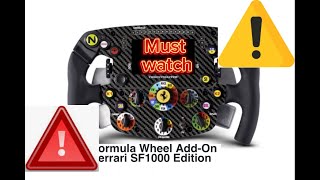 Watch this video before purchasing the Trhustmaster f1 wheel add on Ferrari Sf1000 [upl. by Eldnek]