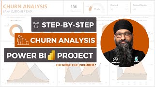 End to End Power BI Project  Customer Churn Analysis  Power BI Mastery powerbitraining [upl. by Eimaj]