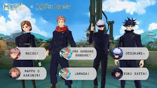 Quick Chat Skin Jujutsu Kaisen Mobile Legends [upl. by Ummersen]