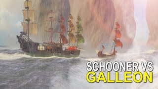 SCHOONER SINKS GALLEON  ATLAS OFFICIAL PVP HSBB EP13 [upl. by Dagnah395]