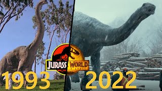 Evolution Of SAUROPODS in the Jurassic Franchise 19932022 [upl. by Dihgirb73]