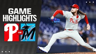 Phillies vs Marlins Game Highlights 9524  MLB Highlights [upl. by Araic197]