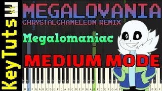 Learn Megalovania ChrystalChameleon Remix Glitchtale Megalomaniac  Medium Mode [upl. by Benkley]