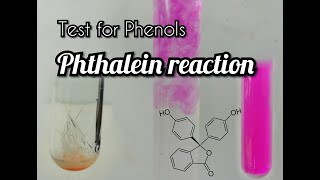 Phthalein reaction  test for phenols [upl. by Nella]