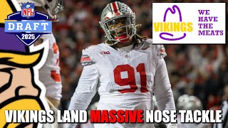 CBS 2025 NFL Mock Draft Vikings Land an Immoveable Nose Tackle WE HAVE THE MEATS 🥩🥩🥩 [upl. by Vyky194]