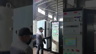 PVD DC magnetron sputtering coating machine test before delivery [upl. by Ococ]