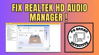 How to Fix Realtek HD Audio Manager Windows 10 not Showing [upl. by Egedan376]