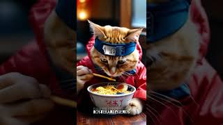 Lets do the ninja work later Im hungry ai cute cat aicat trendingshorts aiart funny [upl. by Madonna]