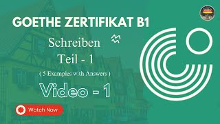 Goethe Zertifikat B1 Exam  Schreiben Teil  1 with Answers  Video  1 [upl. by Aserehtairam18]