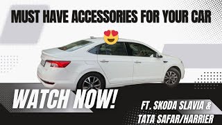 Must have Accessories For your Car 🔥🔥amp Detailed Dashcam Installation❤️Ft Skoda Slavia TATA Safari [upl. by Vandyke]