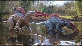 Extreme Chompin Spinosaurus Jurassic World Camp Cretaceous Mattel [upl. by Donatelli840]