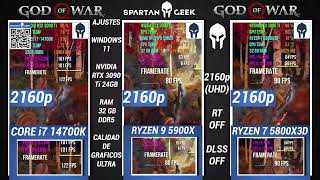 Intel Core i7 14700K VS Ryzen 9 5900X VS Ryzen 7 5800X3D Pruebas Con Nvidia En 4K [upl. by Eenttirb228]