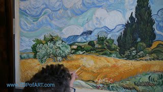 Wheat Field with Cypresses  Vincent van Gogh  Art Reproduction Oil Painting [upl. by Chin]