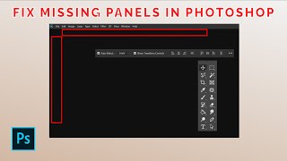 Photoshop Tool Bar Missing  Photoshop Option Bar Missing  Missing Panels in Photoshop [upl. by Erik]