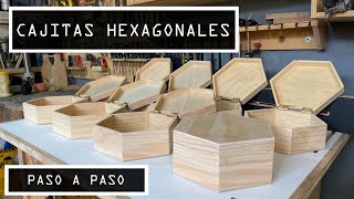 Hexágonos de Madera  Cajitas Hexagonales [upl. by Kittie]