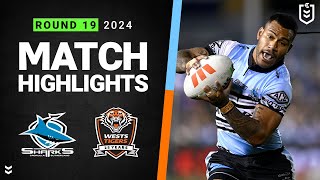 NRL 2024  Sharks v Wests Tigers  Match Highlights [upl. by Brendon]