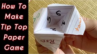 How to make Tip Top Paper Game  Fortune Teller  Paper Crafts  Sparky Designs [upl. by Findley528]