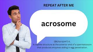 How to SAY and USE ACROSOME [upl. by Florella]