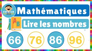 Lire les nombres  66 76 86 et 96 [upl. by Deming]