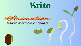 Germination of Seed AnimationAnimation in Krita [upl. by Anaek]