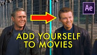 How to ADD YOURSELF into movies  After Effects actor replacement tutorial [upl. by Ronoel]