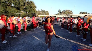 Abramson Sci Academy Marching Band Marching In vs GWCarver 2024 [upl. by Eecyaj]