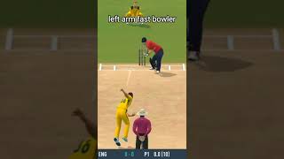 left arm fast bowler 😱 shorts shortvideo cricketgame realcricket22 [upl. by Acissaj445]