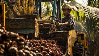 Date Palm Harvesting with Shaking Machines – Modern Agricultural Technology in Action [upl. by Ethelin]