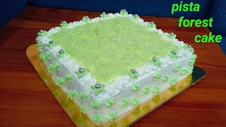 1 kg Pista Forest Cake Without Oven പിസ്താ ഫോറെസ്റ്റ് കേക്ക് By Rensa Kappikada Recipes [upl. by Elah755]