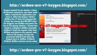 ACDSee Pro v7 keygen [upl. by Atiuqrahc372]