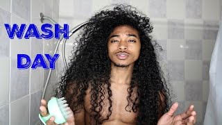 Wash Day Curly Hair  Promote Hair Growth [upl. by Octavius948]