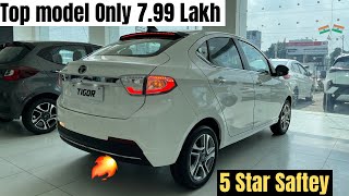 Tata Tigor XZ Plus Letherite Pack Mt  Tigor Top Model  Price Features amp Detailed Review in Hindi [upl. by Vachill917]