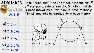 Ejercicios de geometría pre universitaria  UNMSM 2011II  Ejercicios de examen de admisión [upl. by Nuajed606]