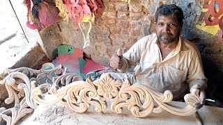 Beautiful Wood Carving Skills  Wood Carving Easy Design  Router Machine Work [upl. by Marwin]