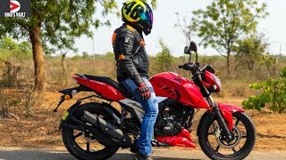 Apache RTR 160 4V ABS Review Top Speed Braking Test MotoVlog BikesDinos [upl. by Tronna676]