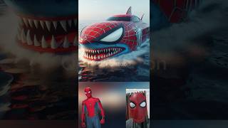 superheroes but boat shark 😱🔥Marvel amp DCAll Characters marvel avengersshortsrobot [upl. by Elleivap]