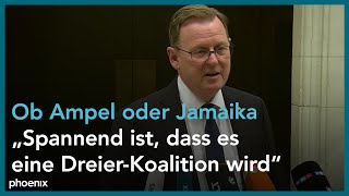 Bodo Ramelow Ministerpräsident Thüringen DIE LINKE zu möglichen DreierKoalitionen vom 81021 [upl. by Uokes]