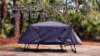 KampRite® Oversize Tent Cot How to Set Up [upl. by Hebe]