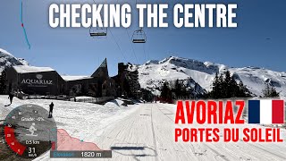 4K Skiing Avoriaz Checking The Centre From Les Lindarets Portes du Soleil France GoPro HERO11 [upl. by Sihtam146]