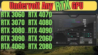 How to Undervolt any RTX GPU [upl. by Dowzall426]