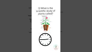 What is the scientific study of plants called shorts [upl. by Adni]