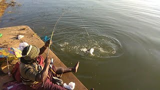 Chembarambakkam Lake fishing  Big size rohu fish caught in chembarambakkam lake [upl. by Sibylla]