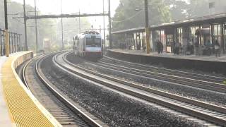 NJ Transit passes Metropark Iselin NJ station [upl. by Aitan]