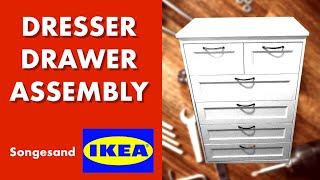 How to assemble Ikea Songesand dresser drawer quick and easy [upl. by Prestige]